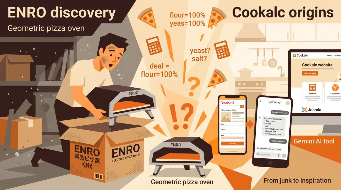 Cookalc誕生秘話：物置の肥やしだったピザ窯「ENRO」が、私を製パン計算の沼へ引きずり込むまで